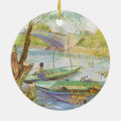 Vincent van Gogh Vist in het voorjaar, Pont de Cli Keramisch Ornament (Achterkant)