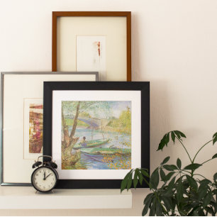 Vincent van Gogh Vist in het voorjaar, Pont de Cli Poster