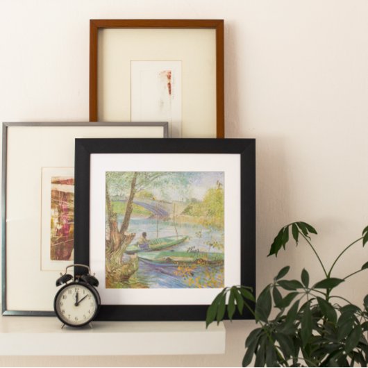 Vincent van Gogh Vist in het voorjaar, Pont de Cli Poster