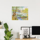 Vincent van Gogh Vist in het voorjaar, Pont de Cli Poster (Thuiskantoor)