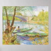 Vincent van Gogh Vist in het voorjaar, Pont de Cli Poster (Voorkant)