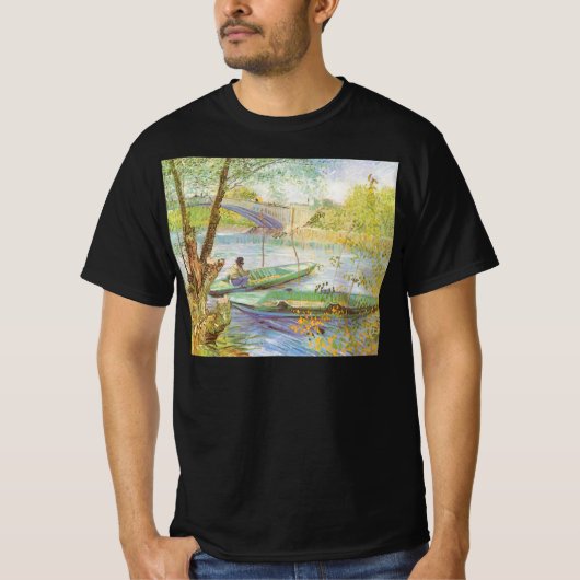 Vincent van Gogh Vist in het voorjaar, Pont de Cli T-shirt (Voorkant)