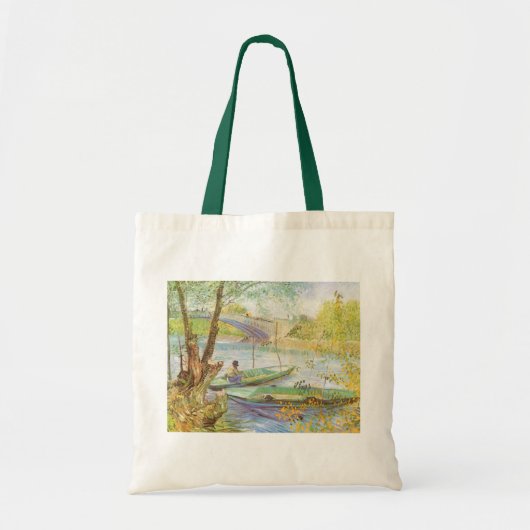 Vincent van Gogh Vist in het voorjaar, Pont de Cli Tote Bag (Voorkant)