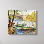Vincent van Gogh Vist in Spring Fine Art Canvas Afdruk (Voorkant)
