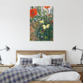 Vincent van Gogh - Vlinders en Klaprozen Canvas Afdruk (Insitu (Slaapkamer))