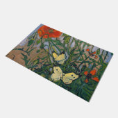 Vincent van Gogh - Vlinders en Klaprozen Deurmat (Schuin)