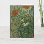Vincent van Gogh - Vlinders en klaprozen Kaart (Voorkant)