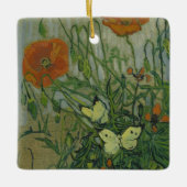 Vincent van Gogh - Vlinders en klaprozen Keramisch Ornament (Voorkant)