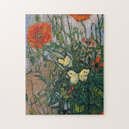 Vincent van Gogh - Vlinders en Klaprozen Legpuzzel (Verticaal)