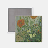 Vincent van Gogh - Vlinders en klaprozen Magneet (Voorkant / Achterkant)