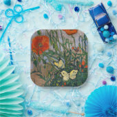 Vincent van Gogh - Vlinders en Klaprozen Papieren Bordje (Feest)