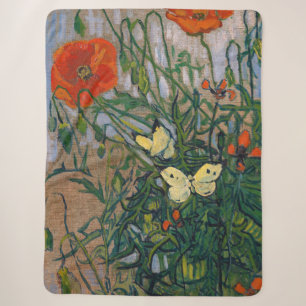 Vincent van Gogh - Vlinders en Klaprozen Sherpa Deken