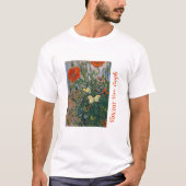 Vincent van Gogh - Vlinders en Klaprozen T-shirt (Voorkant)