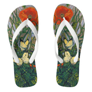 Vincent van Gogh - Vlinders en Klaprozen Teenslippers