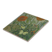Vincent van Gogh - Vlinders en klaprozen Tegeltje (Zijkant)