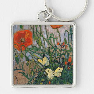 Vincent van Gogh - Vlinders en Papavers Sleutelhanger
