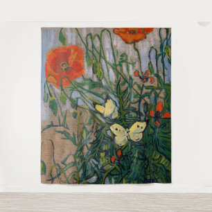 Vincent van Gogh - Vlinders en Papavers Wandkleed