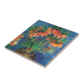 Vincent van Gogh - Vrienden in een kopervaas Tegeltje (Zijkant)