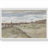 Vincent van Gogh - Vrouw uit Scheveningen Sticker (Voorkant)