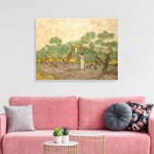 Vincent van Gogh - Vrouwen die olijven plukken Canvas Afdruk (Insitu (Woonkamer))