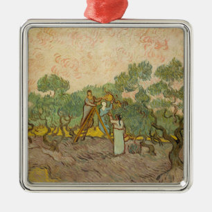Vincent van Gogh - Vrouwen die olijven plukken Metalen Ornament