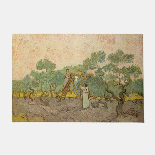 Vincent van Gogh - Vrouwen die Olijven schoppen Deurmat (Voorkant)