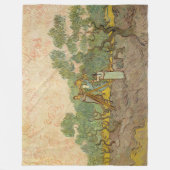 Vincent van Gogh - Vrouwen die Olijven schoppen Fleece Deken (Voorkant)