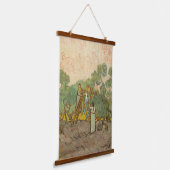 Vincent van Gogh - Vrouwen die Olijven schoppen Hangend Wandkleed (Gebogen)