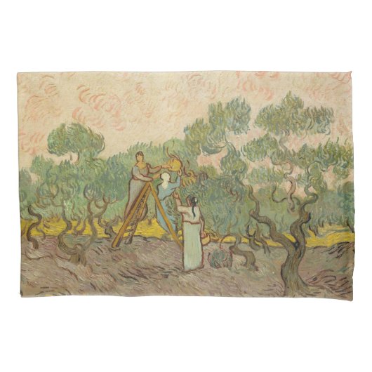 Vincent van Gogh - Vrouwen die Olijven schoppen Kussensloop (Voorkant)