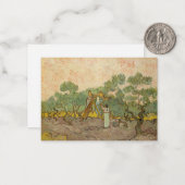 Vincent van Gogh - Vrouwen die Olijven schoppen Notitiekaartje (Voorkant / Achterkant in situ)