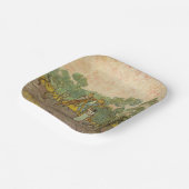 Vincent van Gogh - Vrouwen die Olijven schoppen Papieren Bordje (Gebogen)