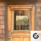 Vincent van Gogh - Vrouwen die Olijven schoppen Raamsticker (Huis Deur)