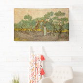 Vincent van Gogh - Vrouwen die Olijven schoppen Spandoek (Insitu)
