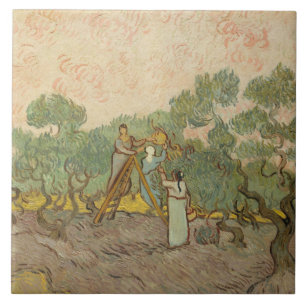 Vincent van Gogh - Vrouwen die Olijven schoppen Tegeltje