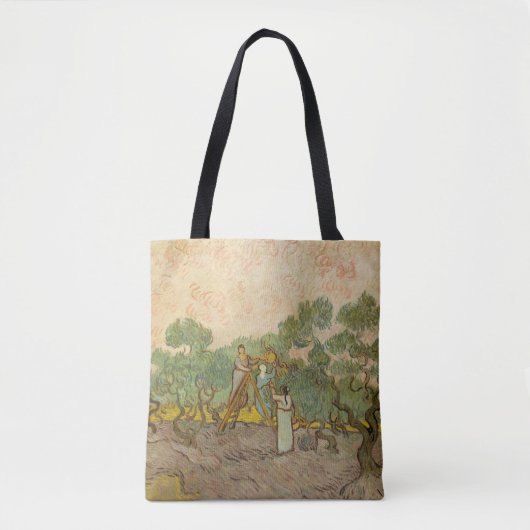 Vincent van Gogh - Vrouwen die Olijven schoppen Tote Bag (Voorkant)
