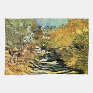 Vincent van Gogh Weg bij Saint-Remy, Vrouwfiguur Theedoek