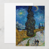 Vincent van Gogh - Weg met cipres en ster Kaart (Voorkant / Achterkant)