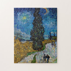 Vincent van Gogh - Weg met cipres en ster Legpuzzel