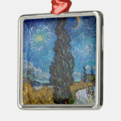 Vincent van Gogh - Weg met cipres en ster Metalen Ornament (Links)
