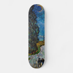 Vincent van Gogh - Weg met cipres en ster Persoonlijk Skateboard