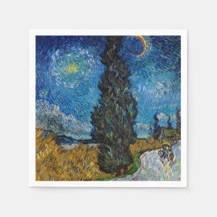 Vincent van Gogh - Weg met cipres en ster Servet