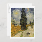 Vincent van Gogh | Weg met Cypressen, 1890 Briefkaart (Voorkant / Achterkant)