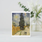 Vincent van Gogh | Weg met Cypressen, 1890 Briefkaart (Staand voorkant)