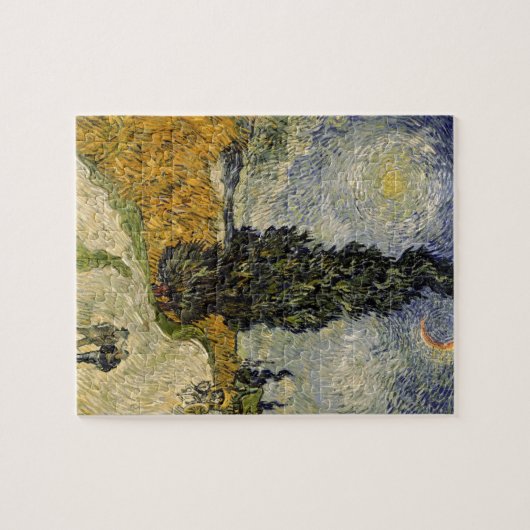 Vincent van Gogh | Weg met Cypressen, 1890 Legpuzzel (Horizontaal)