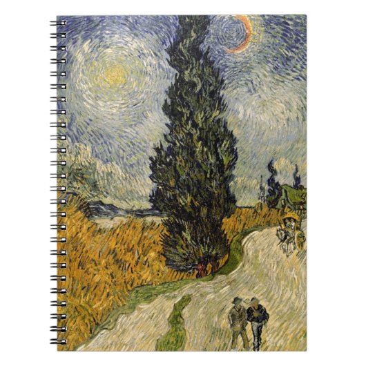 Vincent van Gogh | Weg met Cypressen, 1890 Notitieboek (Voorkant)