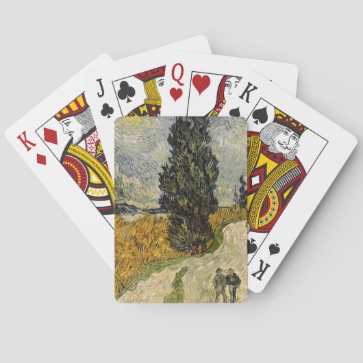 Vincent van Gogh | Weg met Cypressen, 1890 Speelkaarten (Achterkant)