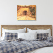 Vincent van Gogh - Weg met onderdoorgang, Het Viad Canvas Afdruk (Insitu (Slaapkamer))