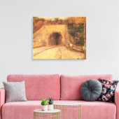 Vincent van Gogh - Weg met onderdoorgang, Het Viad Canvas Afdruk (Insitu (Woonkamer))