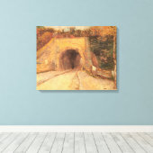 Vincent van Gogh - Weg met onderdoorgang, Het Viad Canvas Afdruk (Insitu (Houten vloer))