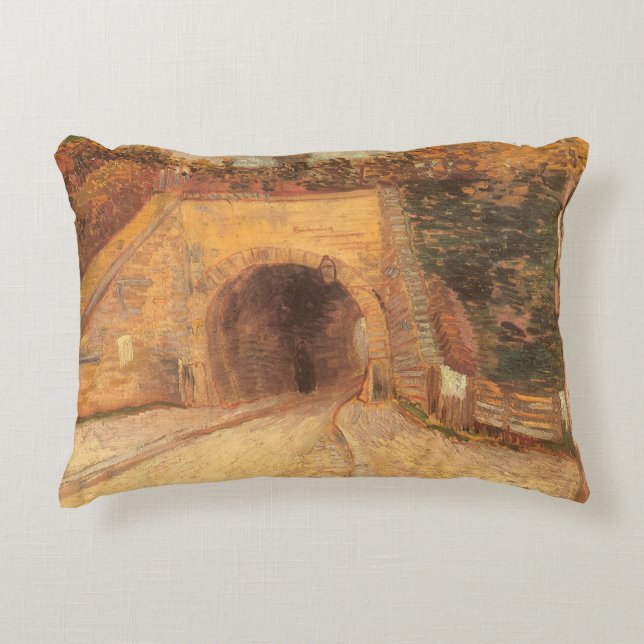 Vincent van Gogh - Weg onder viaduct, Het Viaduct Accent Kussen (Voorkant)